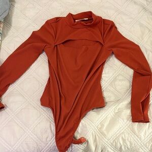 Lush Terracotta Long Sleeve Bodysuit
